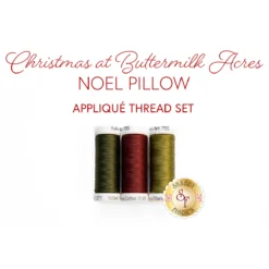 Noel Pillow - Christmas At Buttermilk Acres - 3pc Applique Thread Set