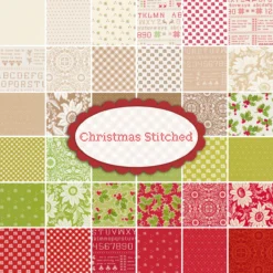 Christmas Stitched 35 FQ Set By Fig Tree & Co. For Moda Fabrics 7 Christmas Stitched 35 FQ Set By Fig Tree & Co. For Moda Fabrics -Fabric Hub Christmas Store pid 122871 christmasstitched collage template