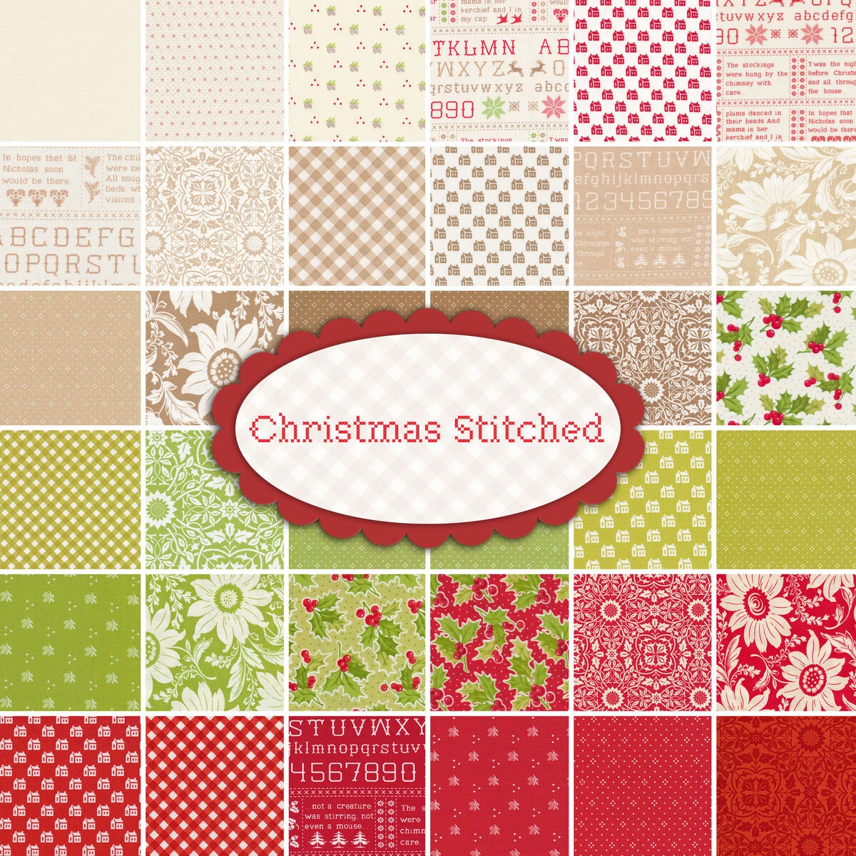 Christmas Stitched 35 FQ Set By Fig Tree & Co. For Moda Fabrics 5 Christmas Stitched 35 FQ Set By Fig Tree & Co. For Moda Fabrics - Image 3