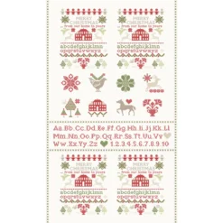 Christmas Stitched 20448-11 Snow Multi By Fig Tree & Co. For Moda Fabrics