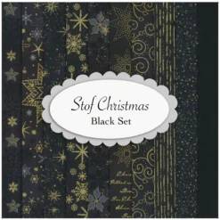 Stof Christmas 10 FQ Set - Black By Stof Fabrics -Fabric Hub Christmas Store pid 125007 stofchristmas fqset black