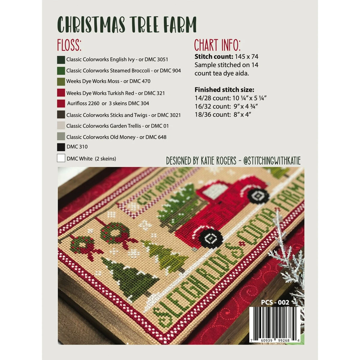 Christmas Tree Farm Cross Stitch Pattern 4 Christmas Tree Farm Cross Stitch Pattern - Image 2