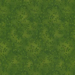 Folio Basics 7755-66 Christmas Green Vines By Henry Glass Fabrics