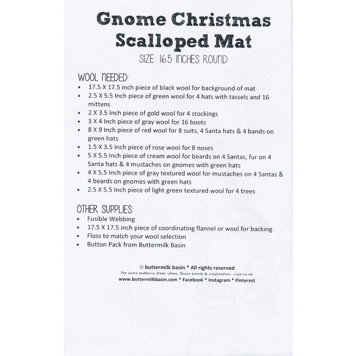 Gnome Christmas Scalloped Mat Pattern 4 Gnome Christmas Scalloped Mat Pattern - Image 2