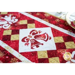 Holiday Bells Table Runner Kit - Christmas Joy - Red -Fabric Hub Christmas Store pid 140631 holidaybellstablerunner christmasjoy red secondaryimage2