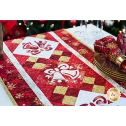 Holiday Bells Table Runner Kit - Christmas Joy - Red -Fabric Hub Christmas Store pid 140631 holidaybellstablerunner christmasjoy red secondaryimage4