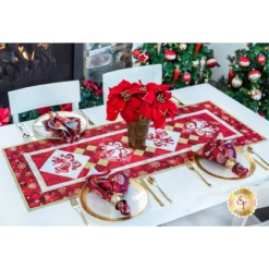 Holiday Bells Table Runner Kit - Christmas Joy - Red -Fabric Hub Christmas Store pid 140631 holidaybellstablerunner christmasjoy red secondaryimage5