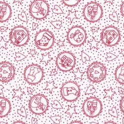 Redwork Christmas 837-08 Cream By Mandy Shaw For Henry Glass