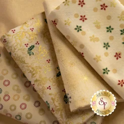 Stof Christmas 2023 - 15 FQ Set Tan/Gold By Stof Fabrics -Fabric Hub Christmas Store pid 140670 stofchristmas2023 tangold secondaryimage 4