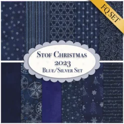Stof Christmas 2023 - 11 FQ Set Dark Blue/Silver By Stof Fabrics -Fabric Hub Christmas Store pid 140677 stof drkbluesilver fqset
