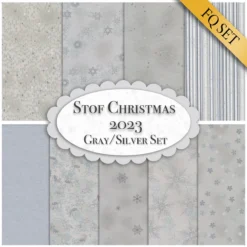 Stof Christmas 2023 - 9 FQ Set Gray/Silver By Stof Fabrics -Fabric Hub Christmas Store pid 140680 stof graysilver fqset