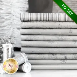 Stof Christmas 2023 - 9 FQ Set Gray/Silver By Stof Fabrics