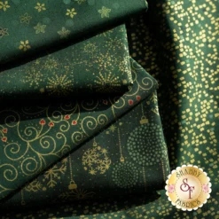 Stof Christmas 2023 - 17 FQ Set Green/Gold By Stof Fabrics -Fabric Hub Christmas Store pid 140681 stofchristmas2023 greengold secondaryimage 5