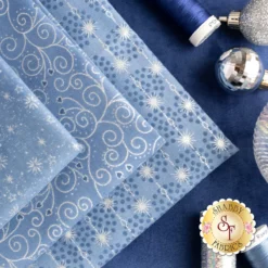 Stof Christmas 2023 - 7 FQ Set Light Blue/Silver By Stof Fabrics -Fabric Hub Christmas Store pid 140682 stofchristmas2023 lightbluesilver secondaryimage 2