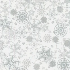 Stof Christmas - Frosty Snowflake 4590-100 White/Silver By Stof Fabrics