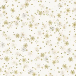 Stof Christmas - Frosty Snowflake 4590-130 Cream/Gold By Stof Fabrics