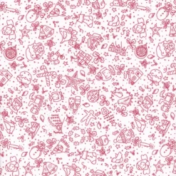 Redwork Christmas 843-08 Cream By Mandy Shaw For Henry Glass