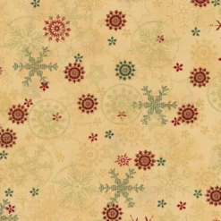 Stof Christmas - Frosty Snowflake 4590-200 Beige/Gold By Stof Fabrics