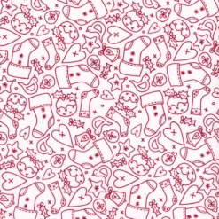 Redwork Christmas 844-08 Cream By Mandy Shaw For Henry Glass