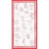 Redwork Christmas 846P-08 Cream Panel By Mandy Shaw For Henry Glass