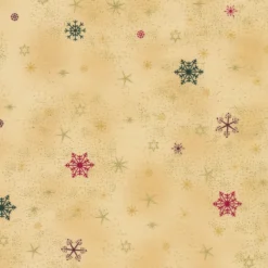 Stof Christmas - Frosty Snowflake 4590-206 Beige/Gold By Stof Fabrics