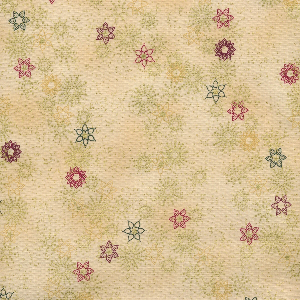 Stof Christmas - Frosty Snowflake 4590-210 Beige/Gold By Stof Fabrics 3 Stof Christmas - Frosty Snowflake 4590-210 Beige/Gold By Stof Fabrics
