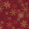 Stof Christmas - Frosty Snowflake 4590-400 Red/Gold By Stof Fabrics REM