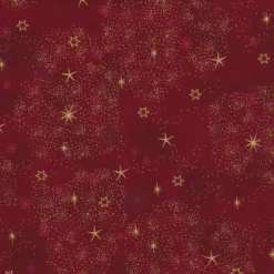 Stof Christmas - Frosty Snowflake 4590-405 Red/Gold By Stof Fabrics