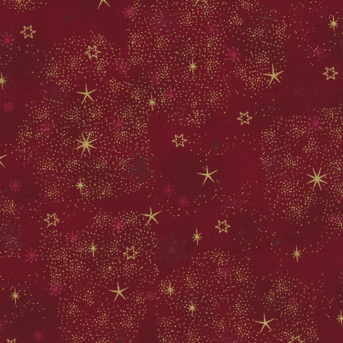 Stof Christmas - Frosty Snowflake 4590-405 Red/Gold By Stof Fabrics 3 Stof Christmas - Frosty Snowflake 4590-405 Red/Gold By Stof Fabrics