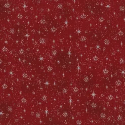 Stof Christmas - Frosty Snowflake 4590-415 Red/Silver By Stof Fabrics