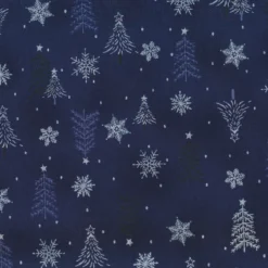 Stof Christmas - Frosty Snowflake 4590-602 Blue/Silver By Stof Fabrics