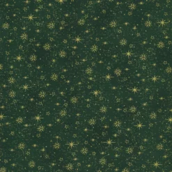 Stof Christmas - Frosty Snowflake 4590-800 Green/Gold By Stof Fabrics