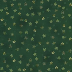 Stof Christmas - Frosty Snowflake 4590-805 Green/Gold By Stof Fabrics