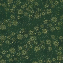 Stof Christmas - Frosty Snowflake 4590-808 Green/Gold By Stof Fabrics