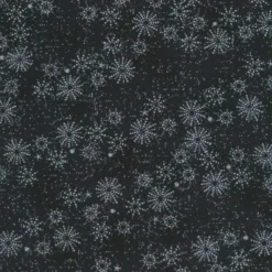Stof Christmas - Frosty Snowflake 4590-914 Black/Silver By Stof Fabrics