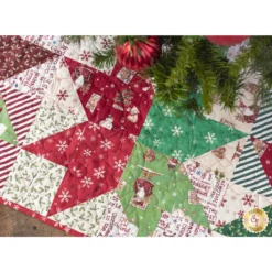 Stars From Above Tree Skirt Kit - Postcard Christmas -Fabric Hub Christmas Store pid 141065 starsfromabovetreeskirt postcardchristmas secondaryimage 2