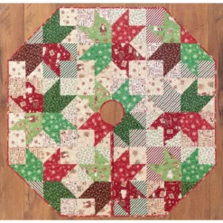 Stars From Above Tree Skirt Kit - Postcard Christmas -Fabric Hub Christmas Store pid 141065 starsfromabovetreeskirt postcardchristmas secondaryimage nomark