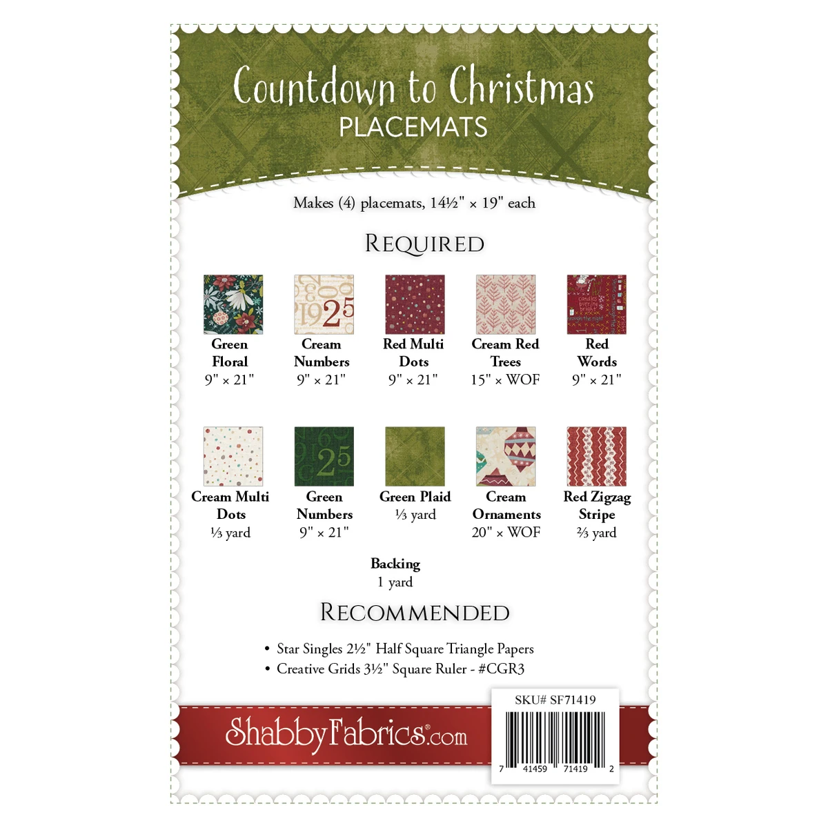 Countdown To Christmas Placemats - PDF Download 4 Countdown To Christmas Placemats - PDF Download - Image 2