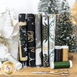 Christmas Shine 5 FQ Set By 3 Wishes Fabrics