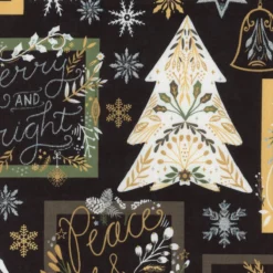 Christmas Shine 20713-BLK By 3 Wishes Fabrics