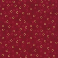 Stof Christmas - Frosty Snowflake 4590-410 Red/Gold By Stof Fabrics