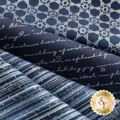 Stof Christmas 2023 - 11 Half Yard Set Dark Blue/Silver By Stof Fabrics -Fabric Hub Christmas Store pid 146413 stofchristmas2023 darkbluesilver secondaryimage 2