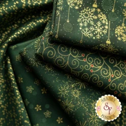 Stof Christmas 2023 - 17 Half Yard Set Green/Gold By Stof Fabrics -Fabric Hub Christmas Store pid 146414 stofchristmas2023 greengold secondaryimage 4