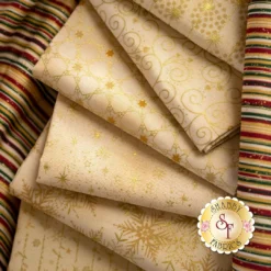 Stof Christmas 2023 - 15 Half Yard Set Tan/Gold By Stof Fabrics -Fabric Hub Christmas Store pid 146415 stofchristmas2023 tangold secondaryimage 2
