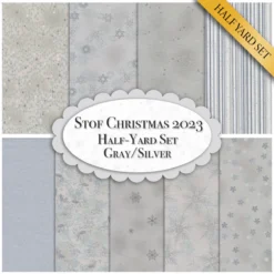Stof Christmas 2023 - 9 Half Yard Set Gray/Silver By Stof Fabrics -Fabric Hub Christmas Store pid 146417 stof greysilver 1 2ydset
