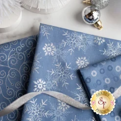 Stof Christmas 2023 - 7 Half Yard Set Light Blue/Silver By Stof Fabrics -Fabric Hub Christmas Store pid 146418 stofchristmas2023 lightbluesilver secondaryimage 5