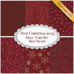 Stof Christmas 2023 - 6 Half Yard Set Red/Silver By Stof Fabrics -Fabric Hub Christmas Store pid 146421 stof redsilver 1 2ydset