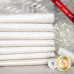 Stof Christmas 2023 - 7 Half Yard Set White/Pearl By Stof Fabrics