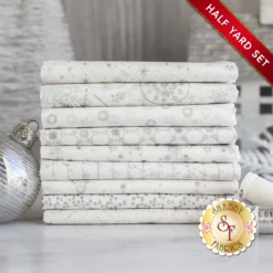 Stof Christmas 2023 - 9 Half Yard Set White/Silver By Stof Fabrics