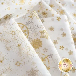 Stof Christmas 2023 - 9 Half Yard Set Cream/Gold By Stof Fabrics -Fabric Hub Christmas Store pid 146428 stofchristmas2023 creamgold secondaryimage 3